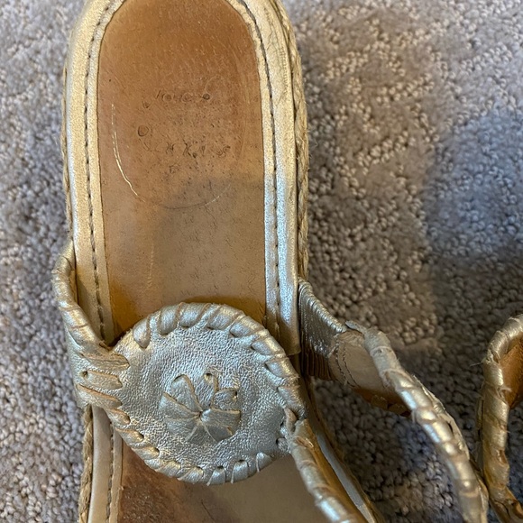 Women’s Platinum Jack Rogers Wedges - Picture 2 of 9